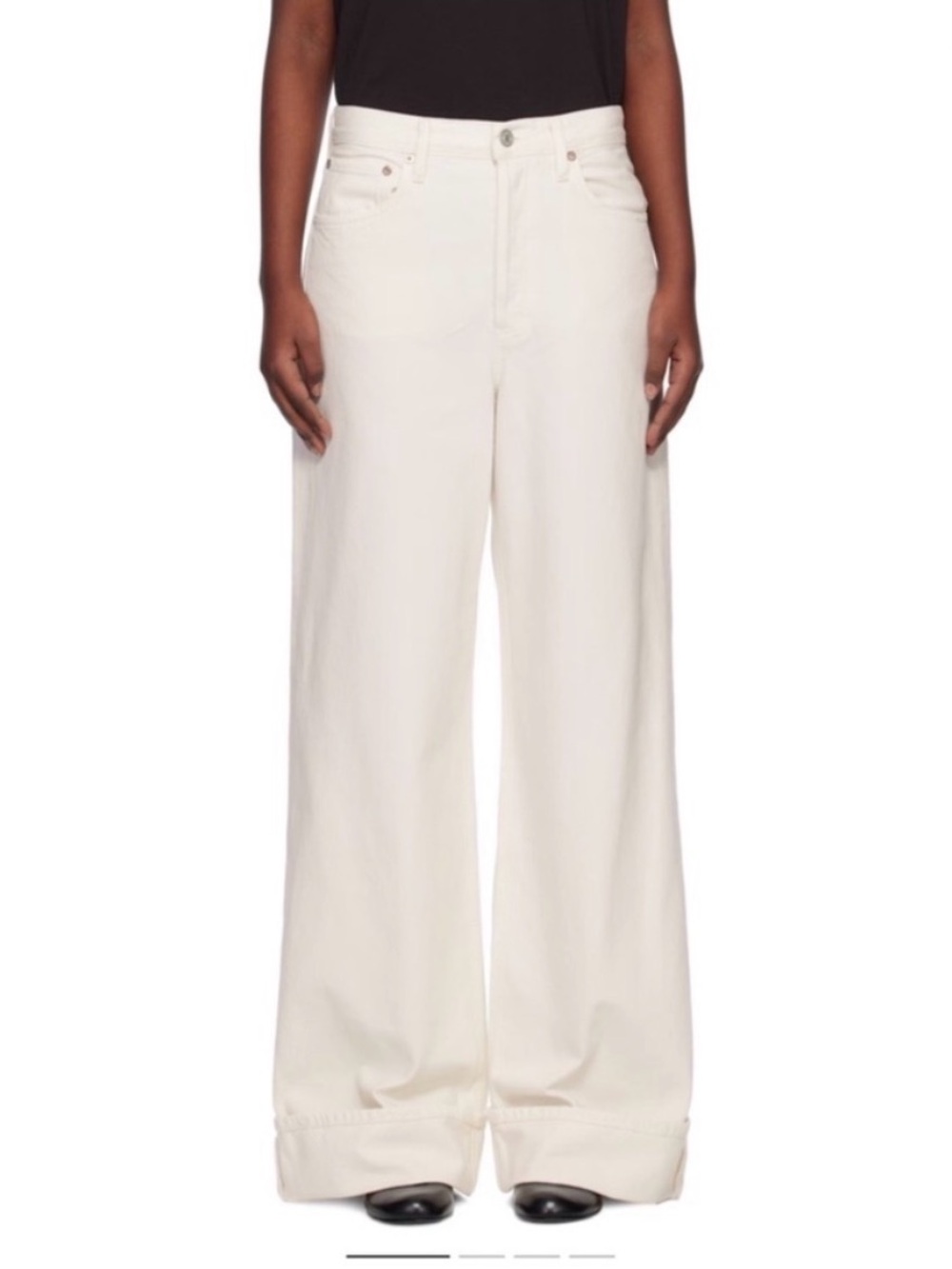 Agolde DAME HIGH RISE Wide Leg Jeans in Fortune Cookie size 29